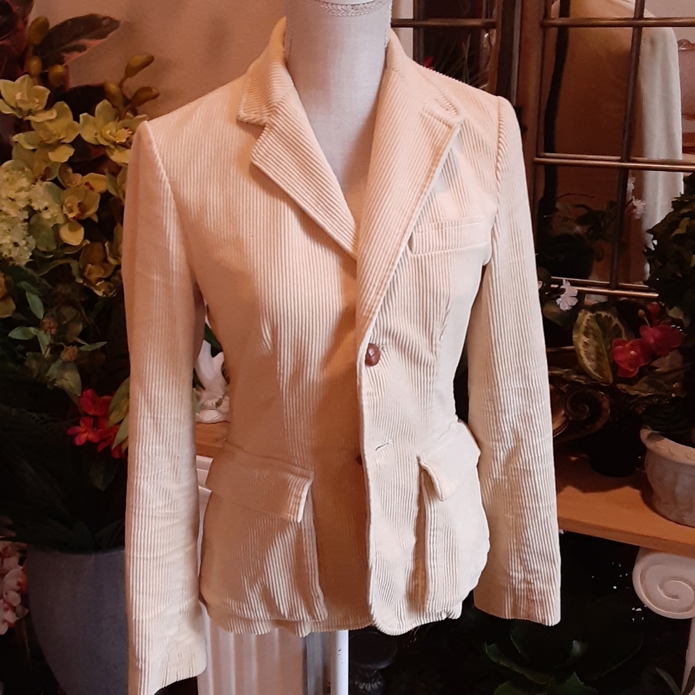 Ralph Lauren Black Label Cream Corduroy Blazer
